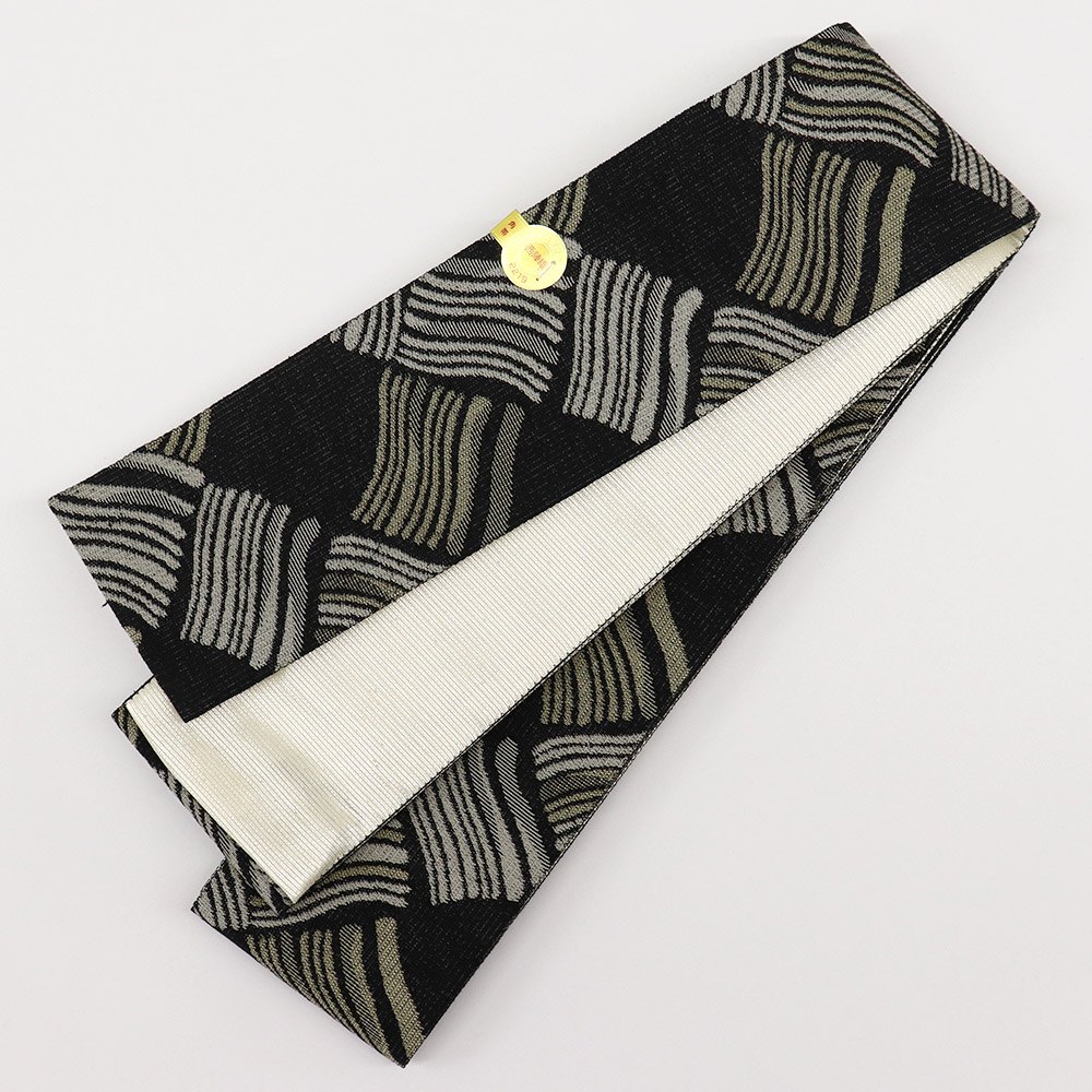 仕立て上がり西陣角帯(変わり網代)【佐々木染織】