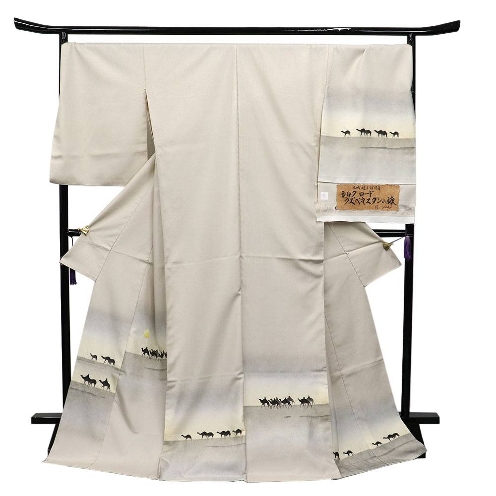 【仕立て代金込み】赤城絵羽紬訪問着（ウズベキスタンの旅）