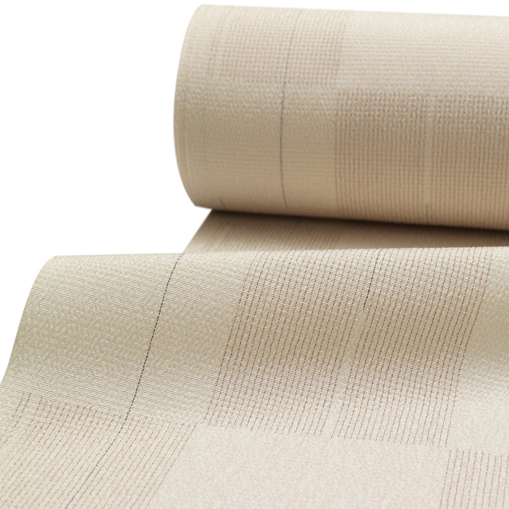 十日町御召（市松）『ゆきの花』