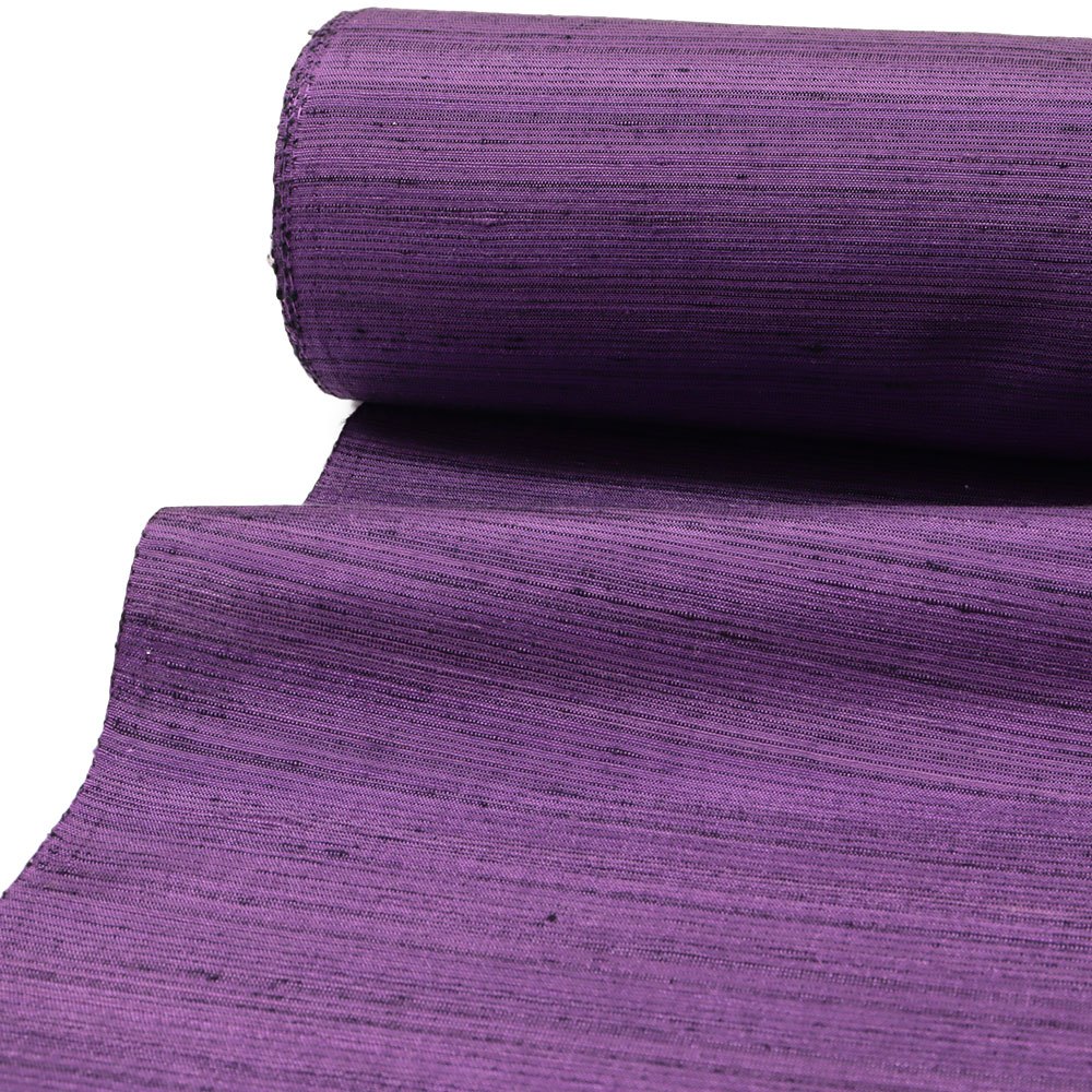米沢真綿手引き紬：紫『紅流水』