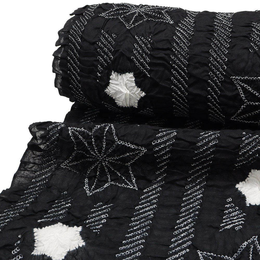 絞り浴衣（縞に麻の葉）【藤娘きぬたや】