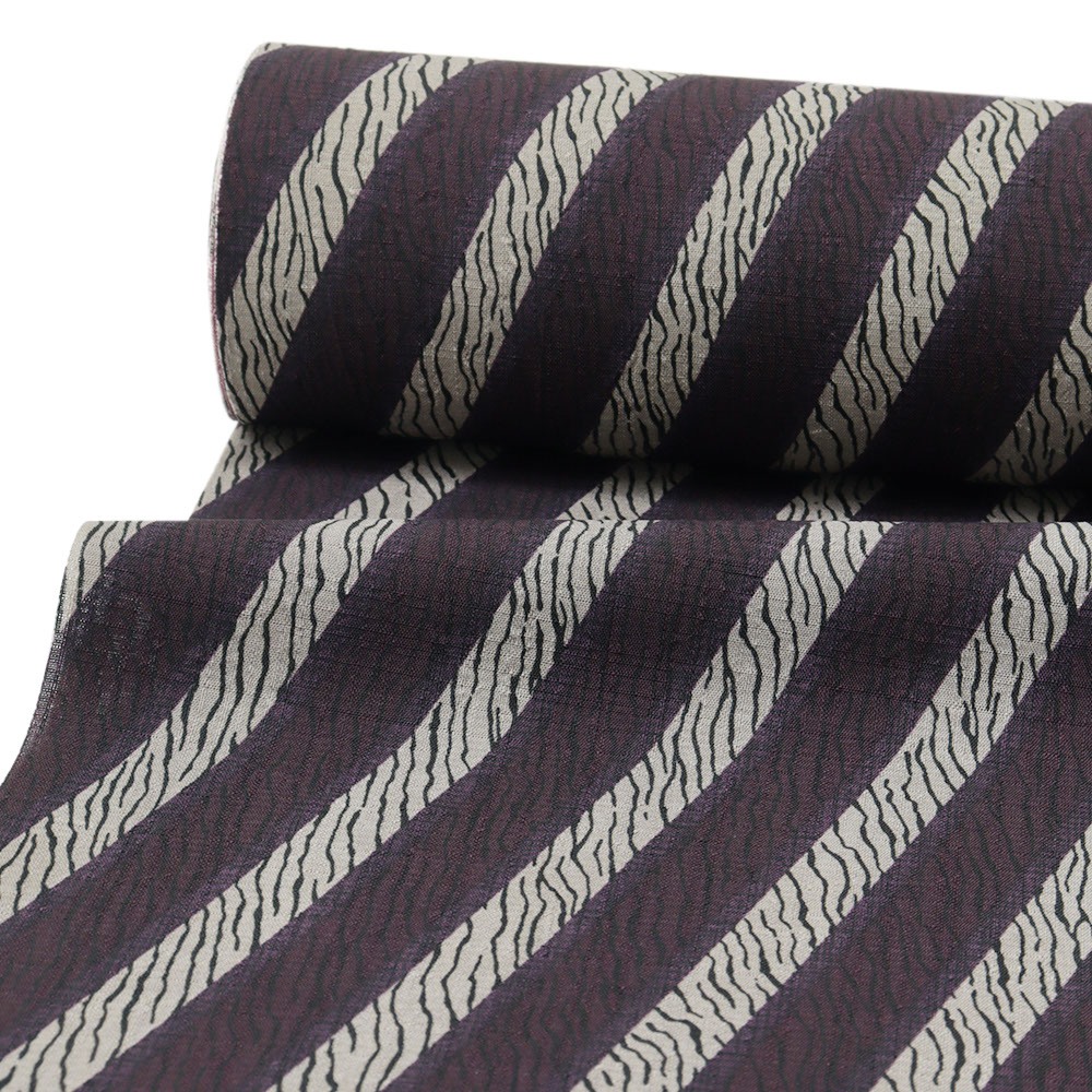 洗える着物（斜め縞にゼブラ）『月華美人』【東レセオα】