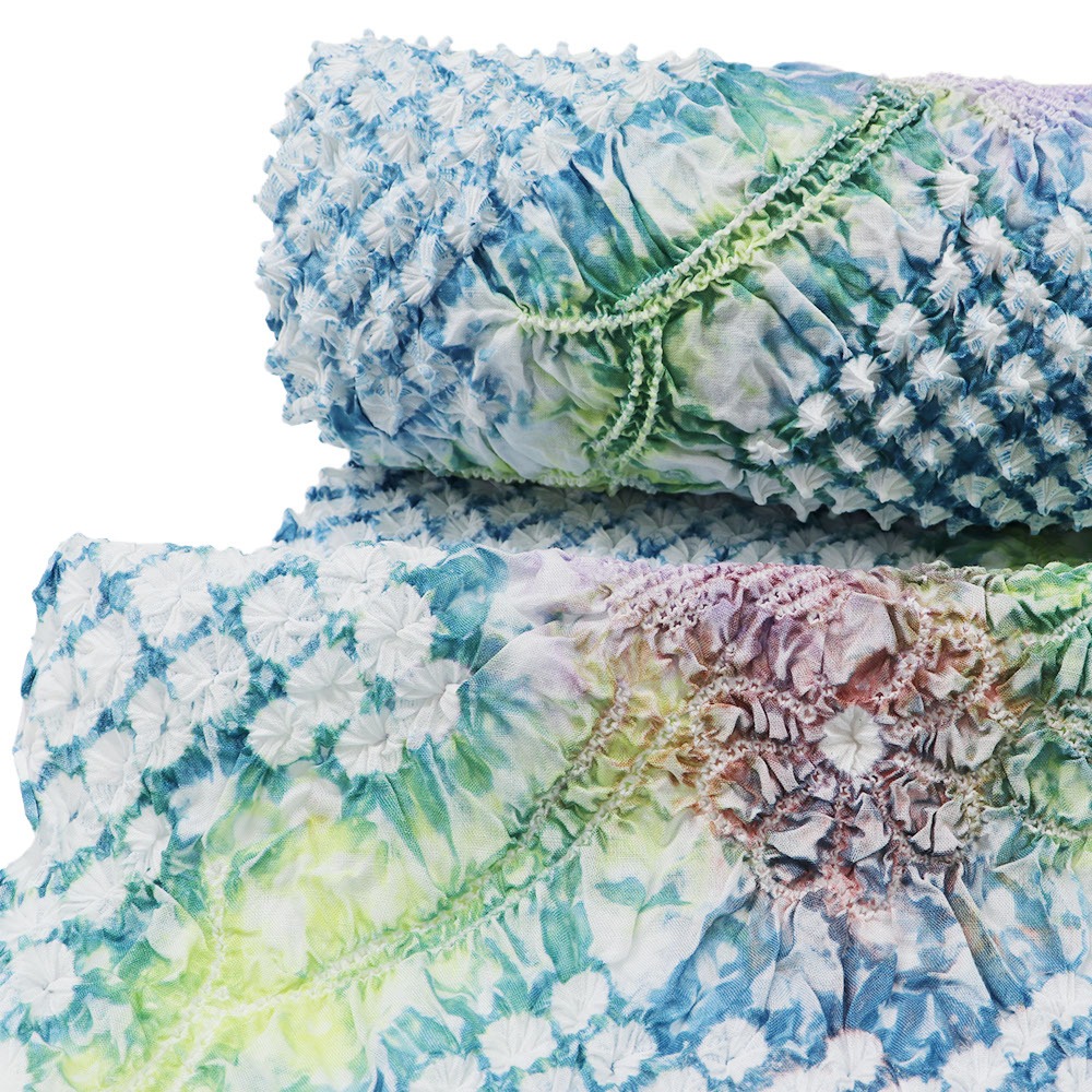 有松鳴海絞り浴衣（花尽くし）