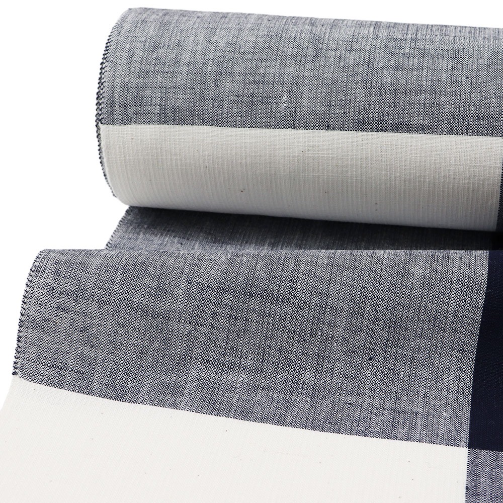 片貝木綿（格子）【紺仁】