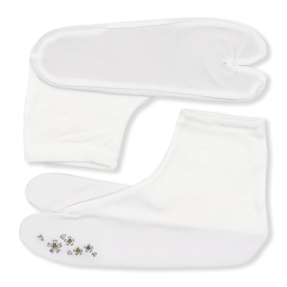 刺繍ストレッチ足袋（桜）『たび姫』