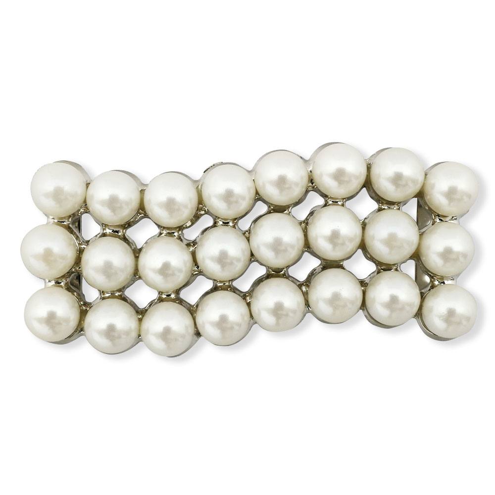 パール帯留(三連ウェーブ)『花しおり』【大原商店】