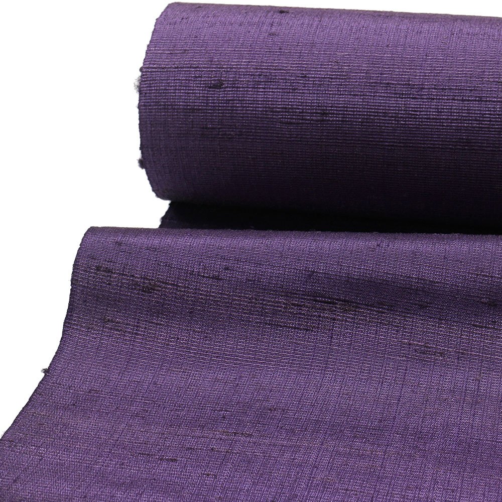タサール紬（両面引き染め）：紫【いち利モールオリジナル】