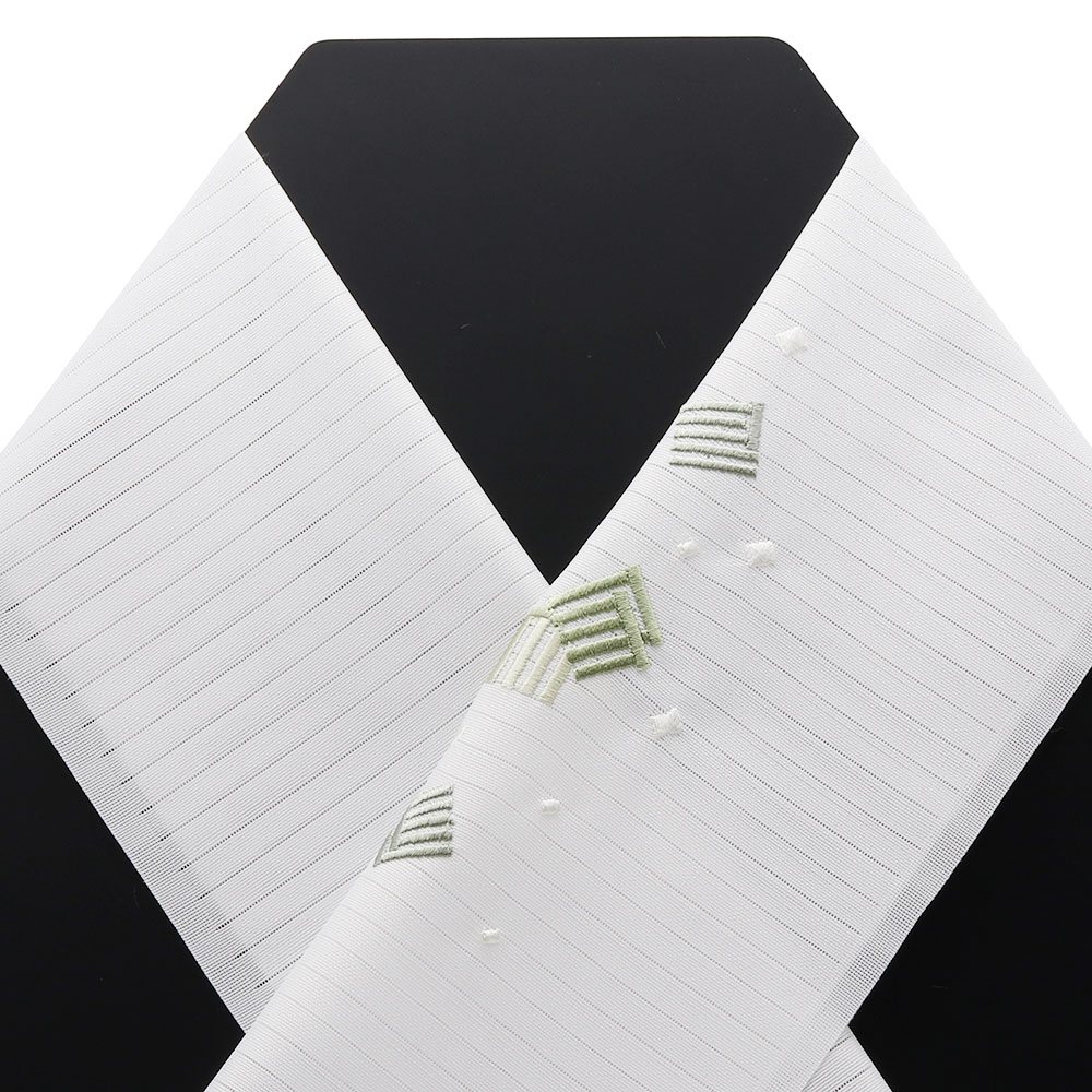 ワンポイント刺繍絽半衿(源氏香)【いち利モールオリジナル】