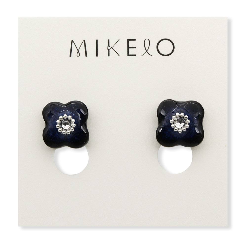 美濃焼ピアス（小花パール）【MIKELO】