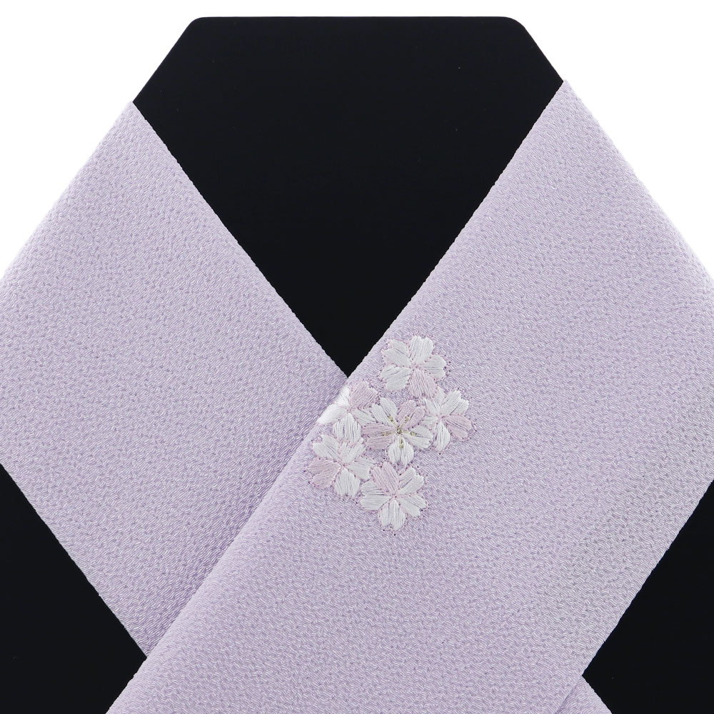 ワンポイント刺繍半衿(さくら)【銀座いち利オリジナル】