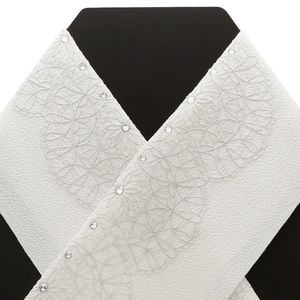 刺繍半衿(キラサークルレース)【和風館ICHI×いち利モール】