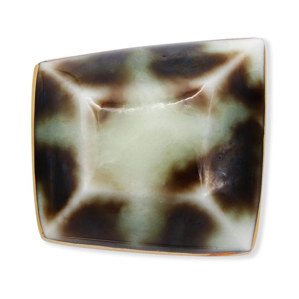 美濃焼帯留（トラぺジウム）【七窯社】