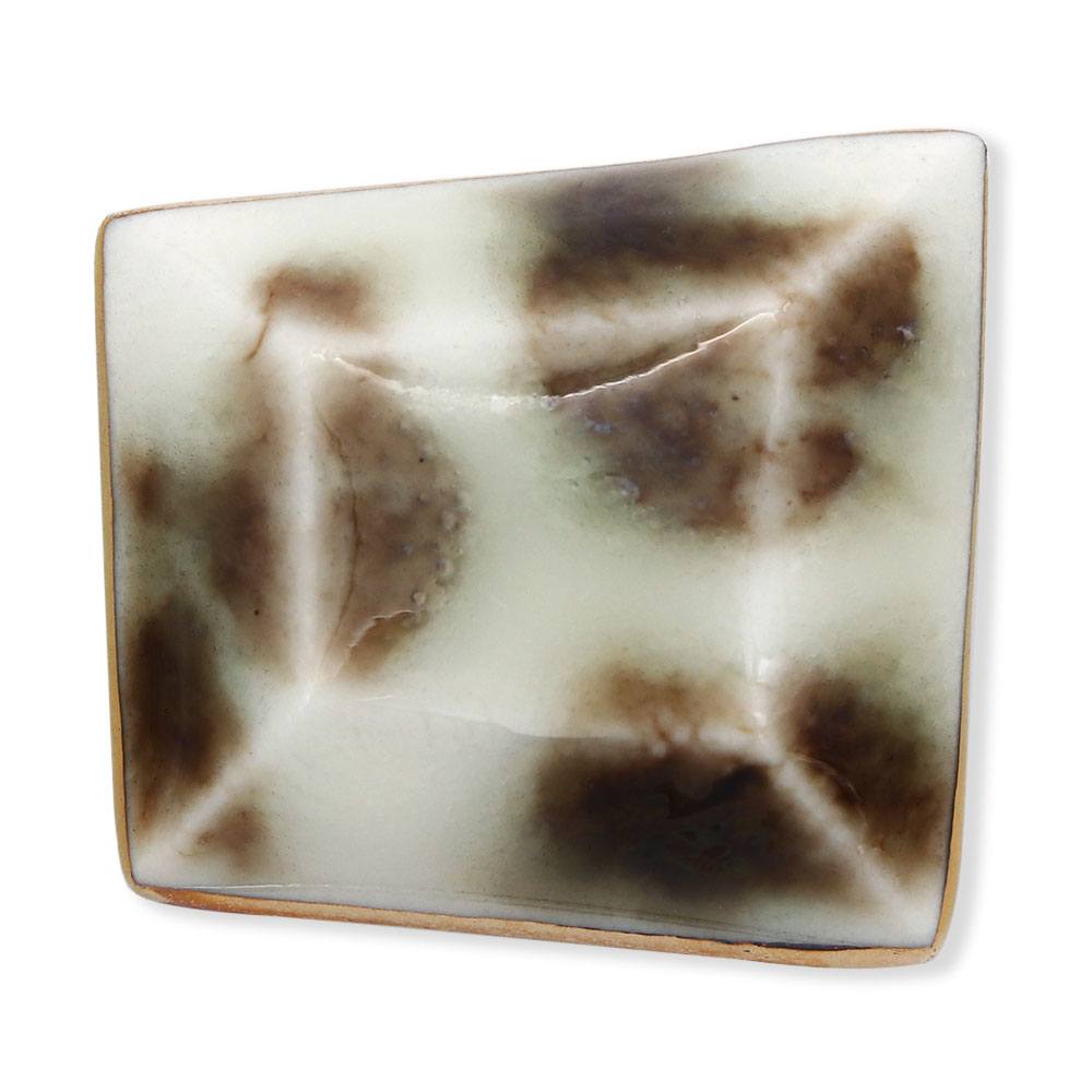 美濃焼帯留(トラぺジウム)【七窯社】