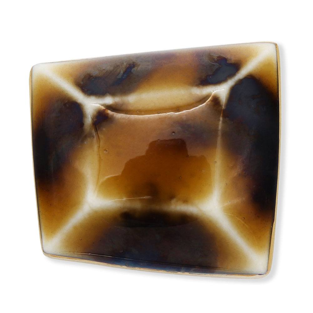 美濃焼帯留(トラぺジウム)【七窯社】