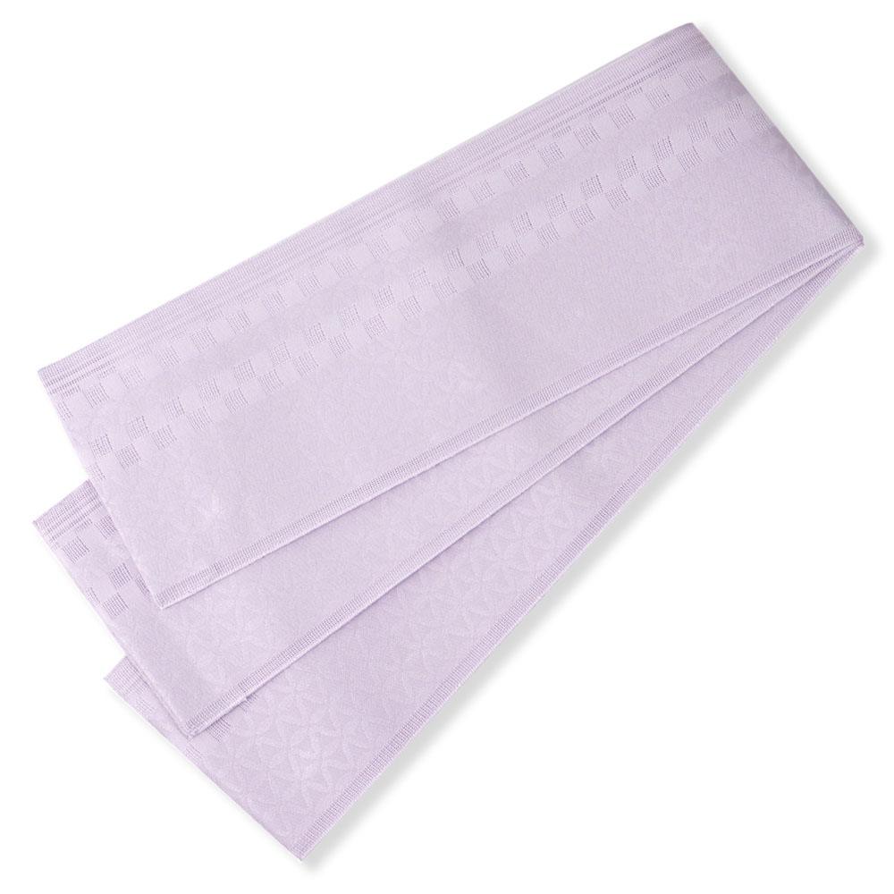 仕立て上がり紗半巾帯（市松七宝）【美術サロン】