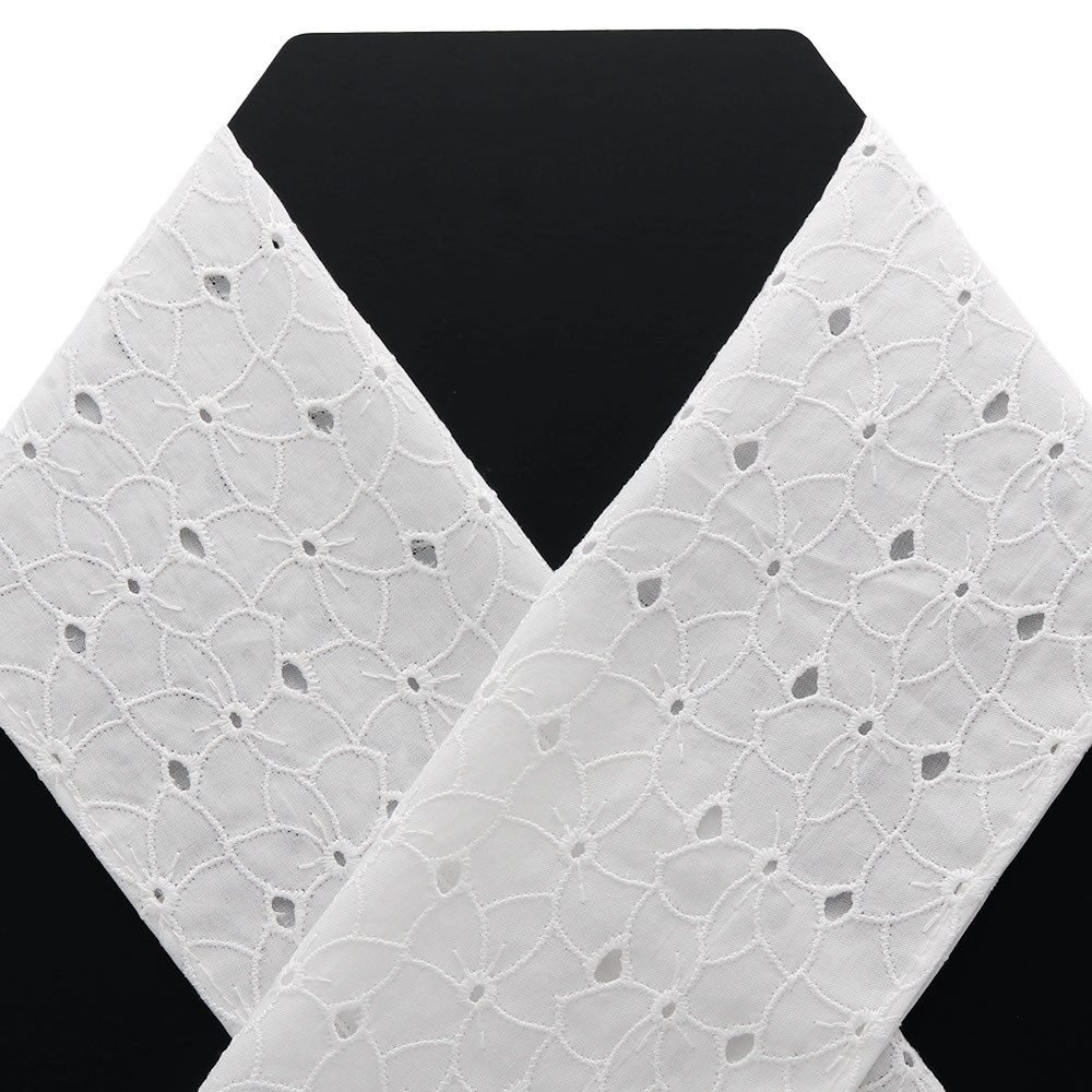 穴あきレース半衿(フラワー)【いち利モールオリジナル】