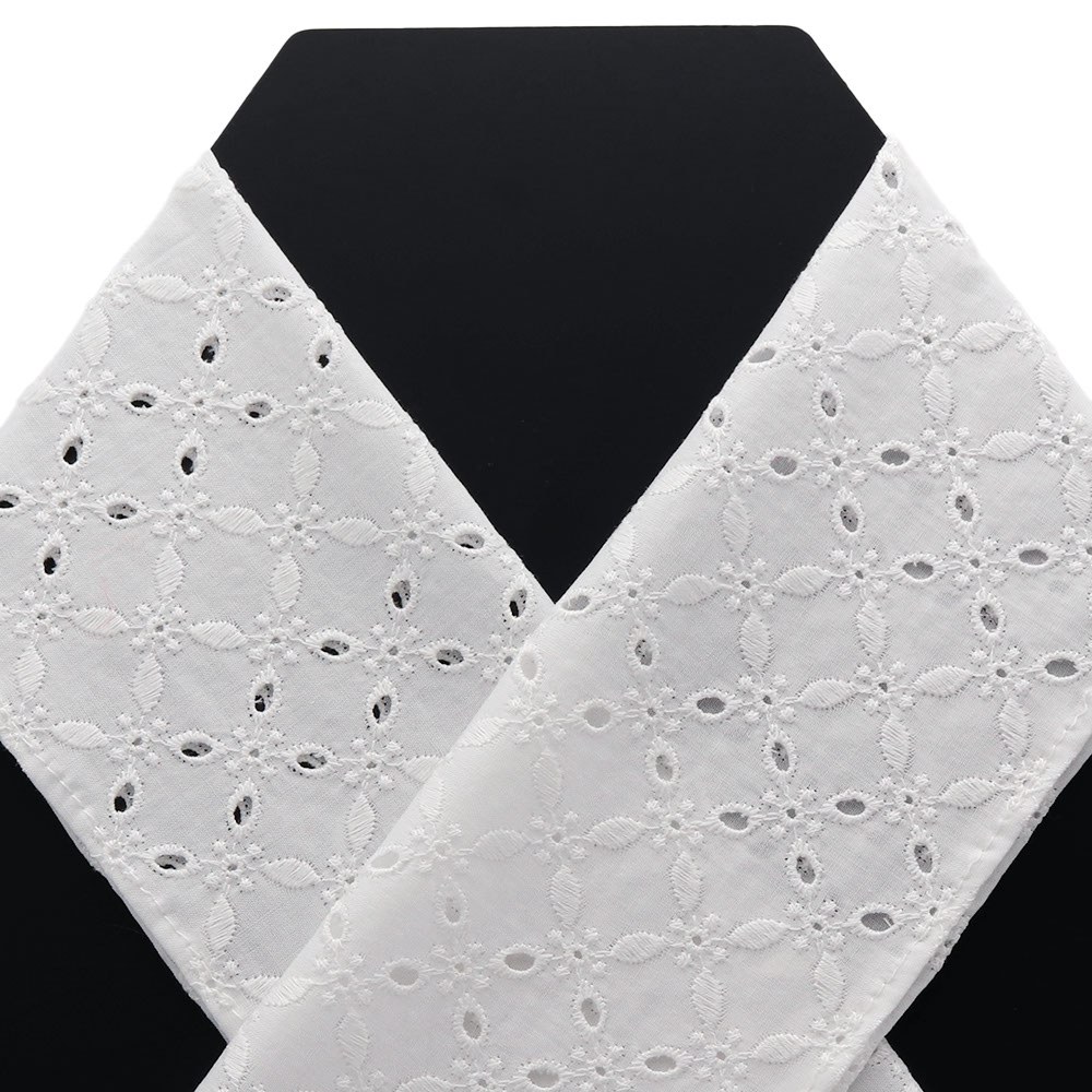 穴あきレース半衿（菱花）【いち利モールオリジナル】