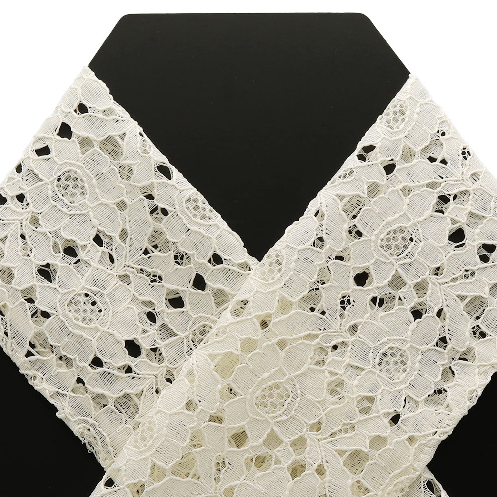 ラッセルレース半衿(フラワー)【いち利モールオリジナル】