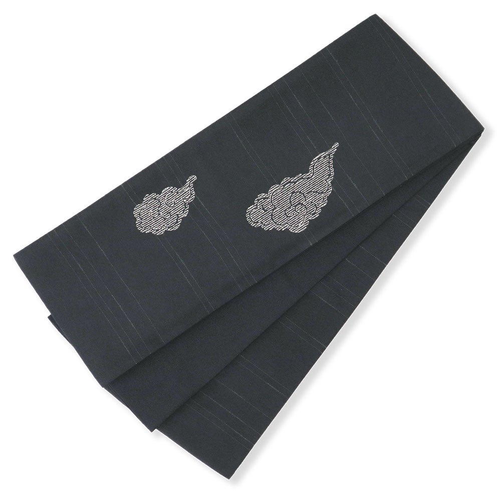 仕立て上がり半巾帯（瑞雲）【撫松庵】