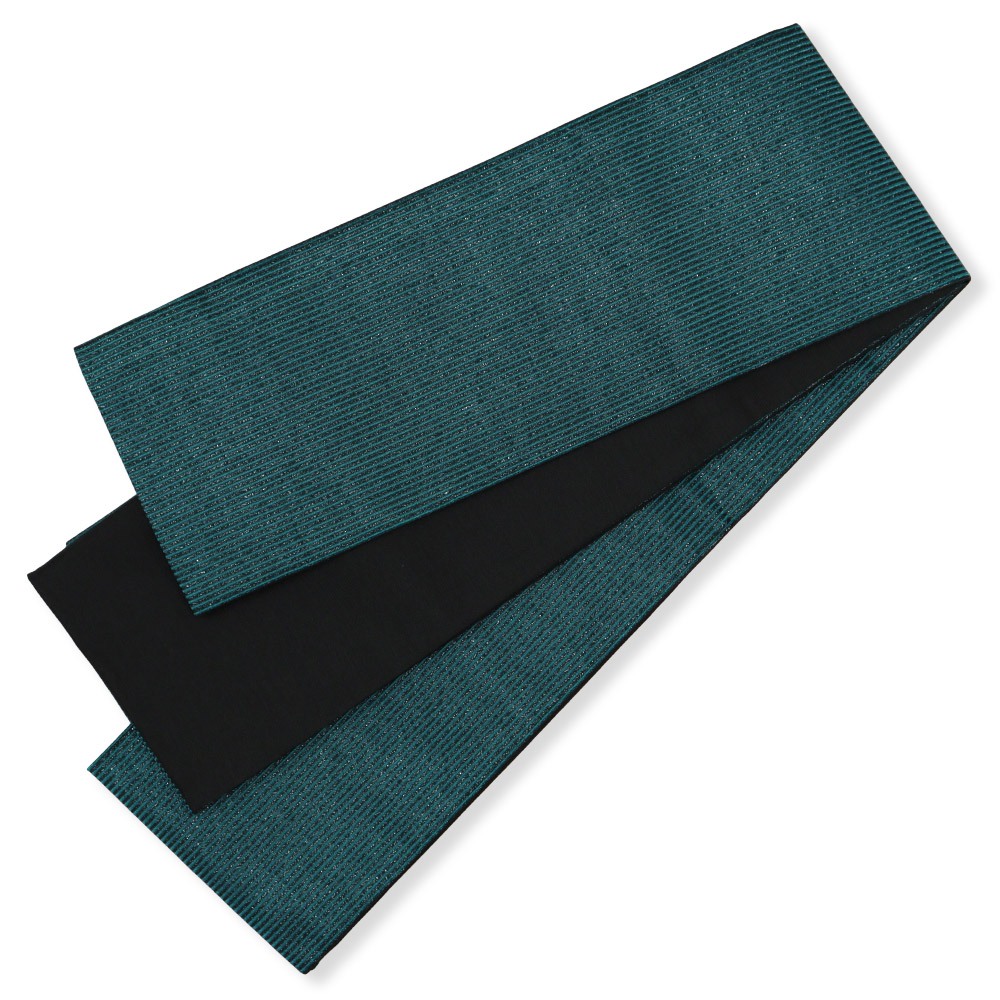 仕立て上がり小袋帯(ラメストライプ)