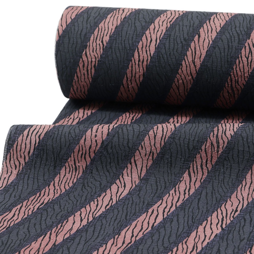 洗える着物(斜め縞にゼブラ)『月華美人』【東レセオα】