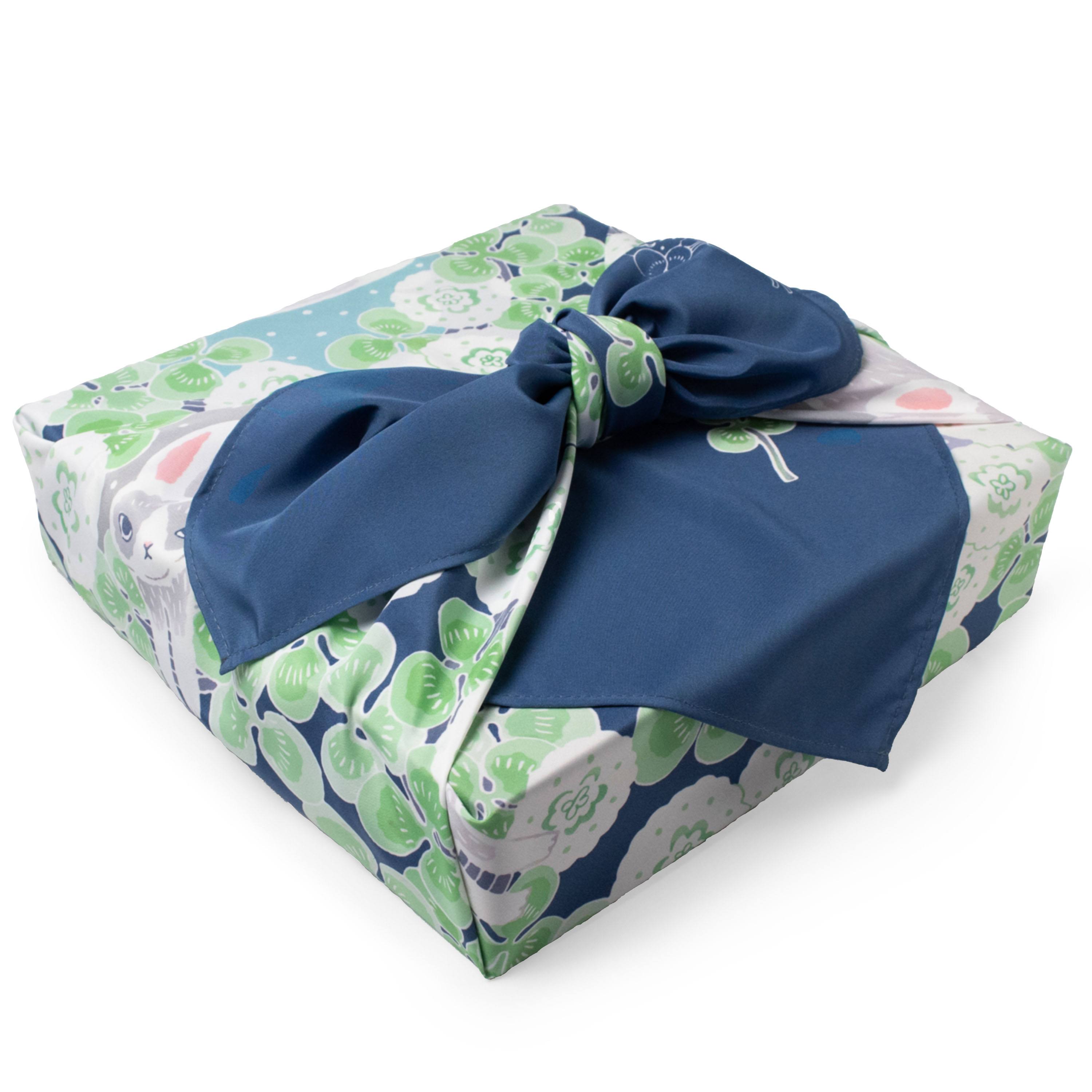 撥水風呂敷(うさぎとクローバー)『ながれ』