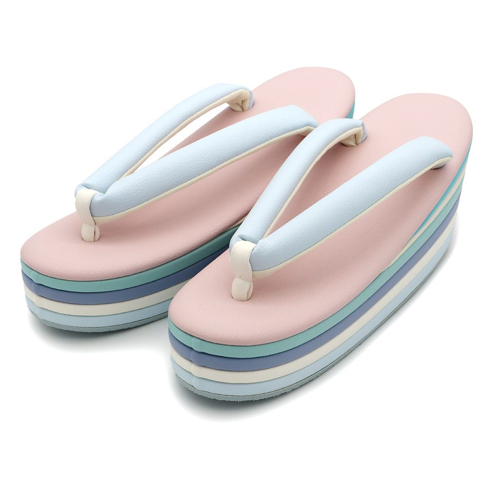 厚底草履（6段）『彩小径』