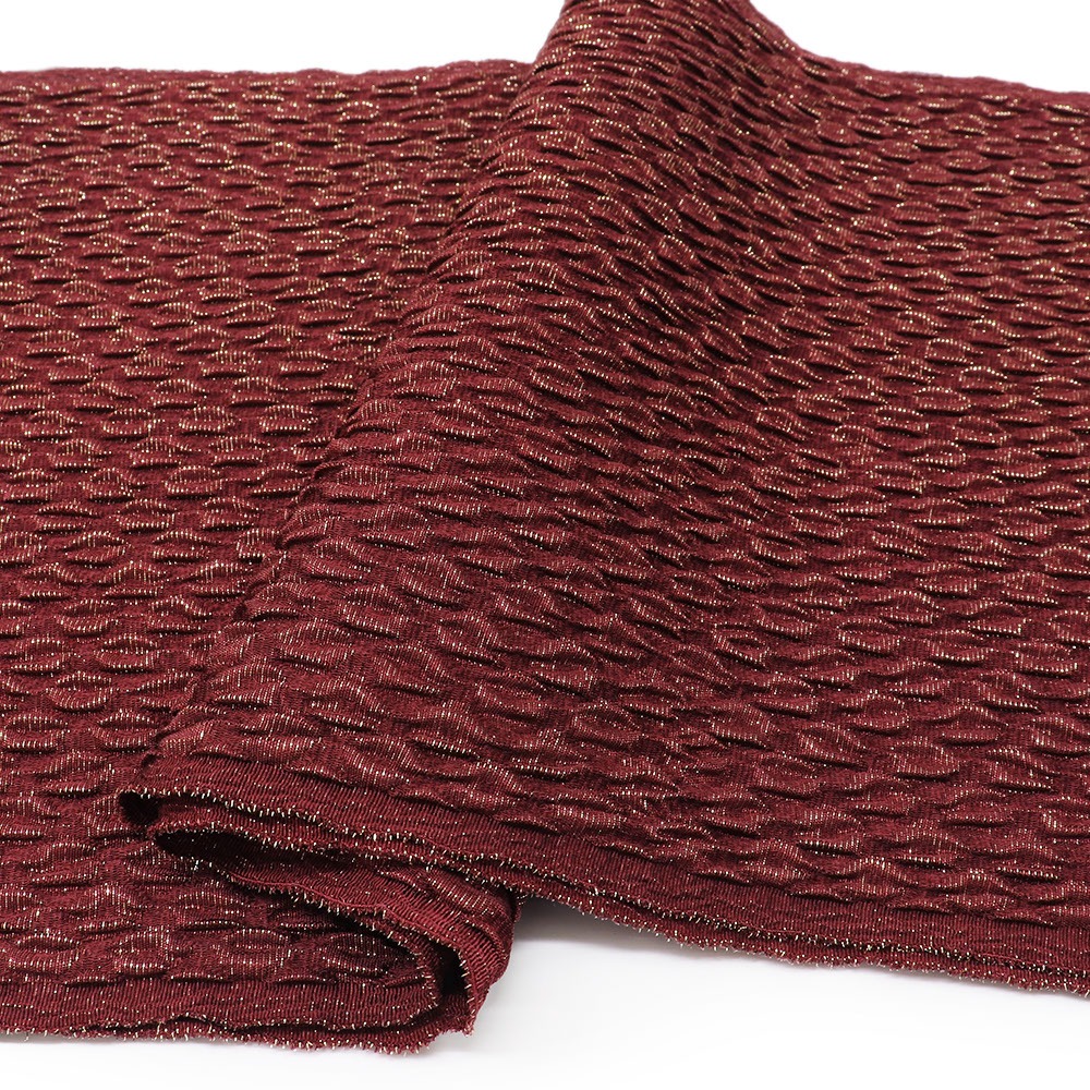 ふくれ織帯揚（金通し）