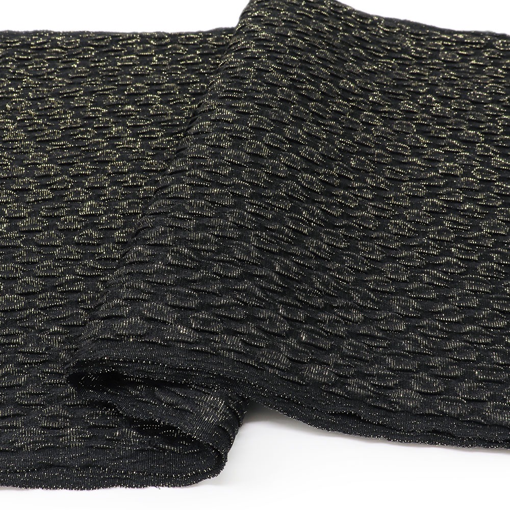 ふくれ織帯揚（金通し）