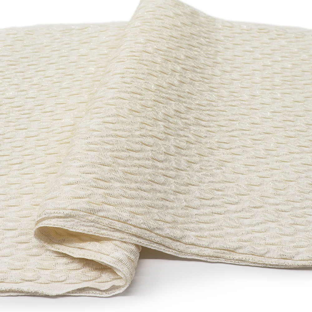 ふくれ織帯揚（金通し）