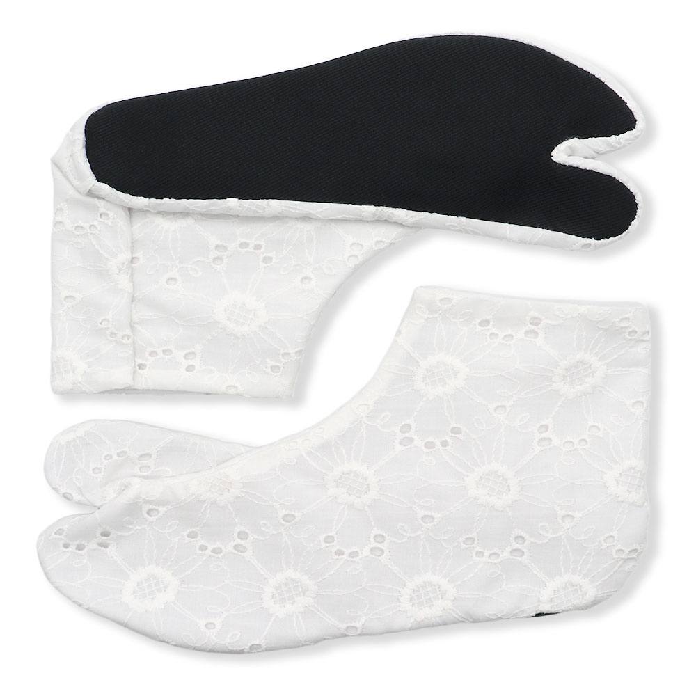 レース足袋（4枚コハゼ/マーガレット）【HARU】