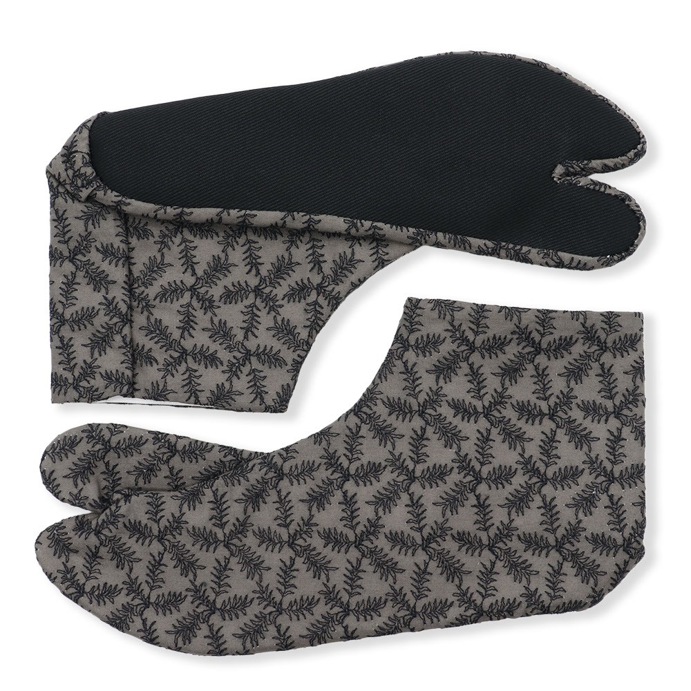 刺繍足袋（4枚コハゼ/パイン）【HARU】