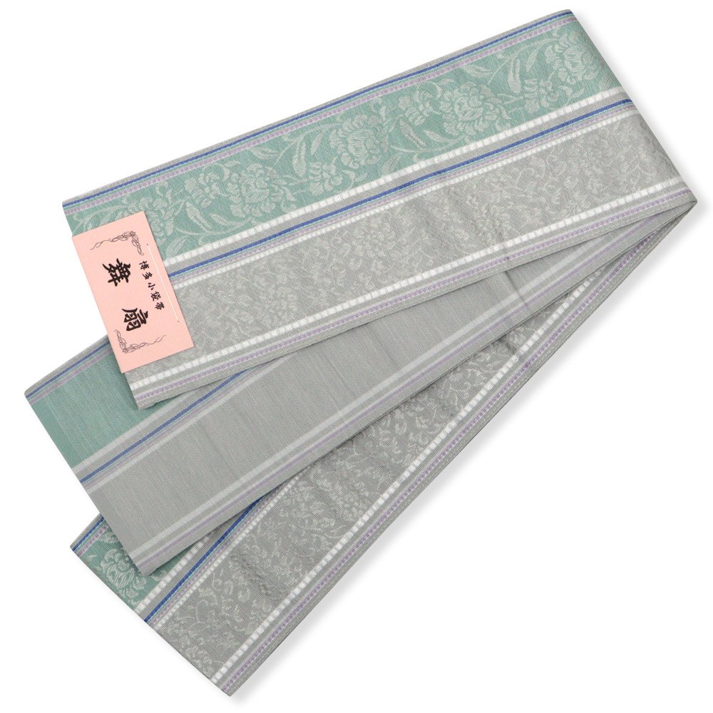 博多小袋帯（花唐草間道）『舞扇』