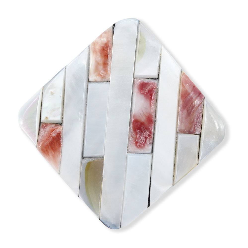 貝帯留（ボーダー/スクエア）【リオン工芸】