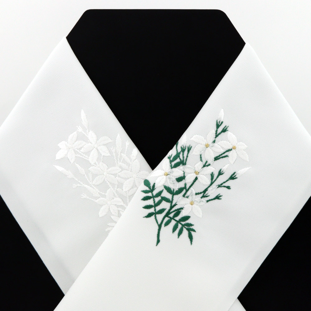 刺繍半衿（ハーブ）【いち利モールオリジナル】