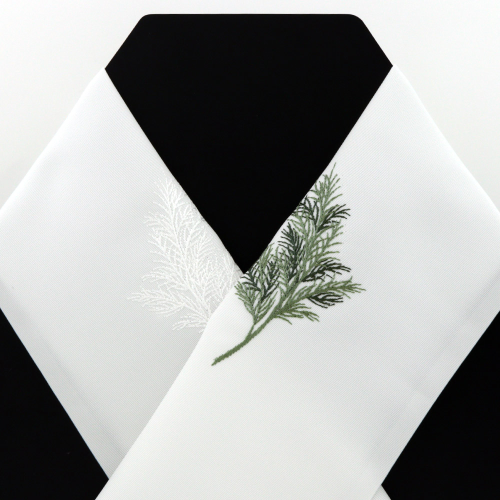 刺繍半衿（ハーブ）【いち利モールオリジナル】