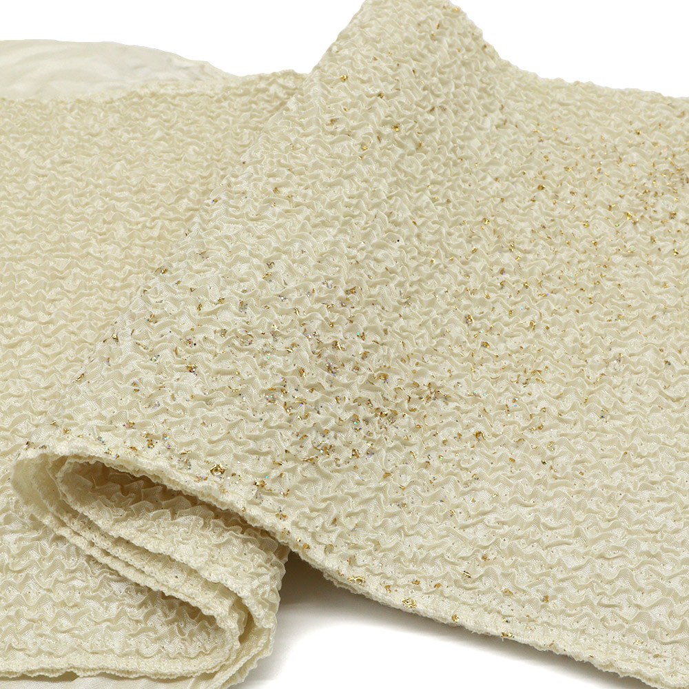 ステッチ絞り帯揚（ラメ散らし）