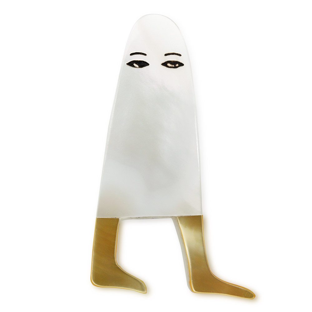 貝帯留（メジェド）【リオン工芸】