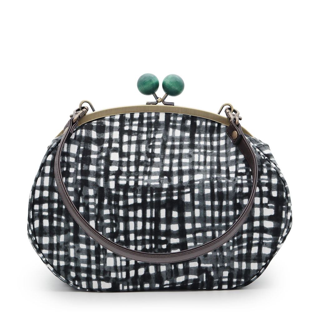 がま口バッグ（ランダムチェック）【銀座いち利オリジナル】