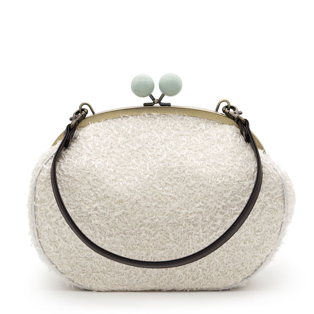 がま口バッグ（シルバーラメ）【銀座いち利オリジナル】