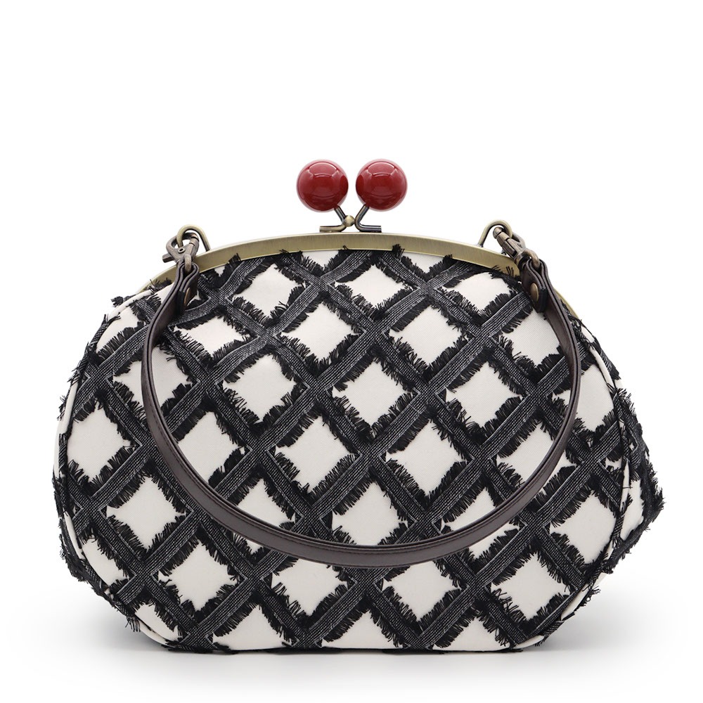 がま口バッグ（シフォンレース）【銀座いち利オリジナル】