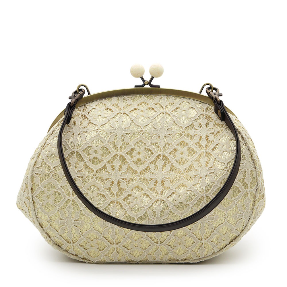 がま口バッグ（花格子）【銀座いち利オリジナル】