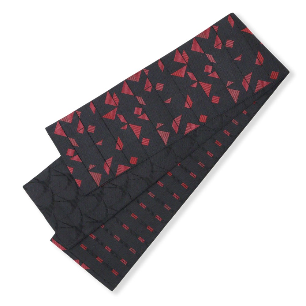 仕立て上がり3WAY博多小袋帯 （幾何＆ボーダー/ツバメ）【召しませ花×協和織工場】