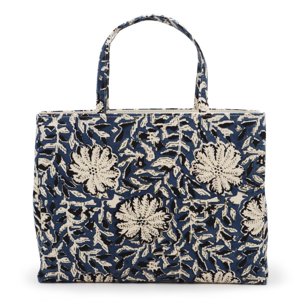 ブロック染めバッグ（唐花）『オリエンタル更紗』