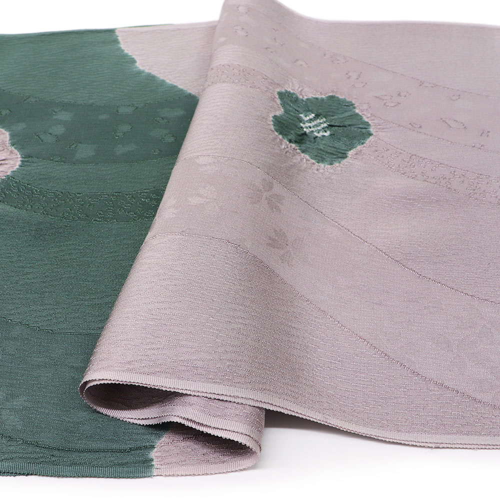 絞り帯揚（2色切り替え/小花）