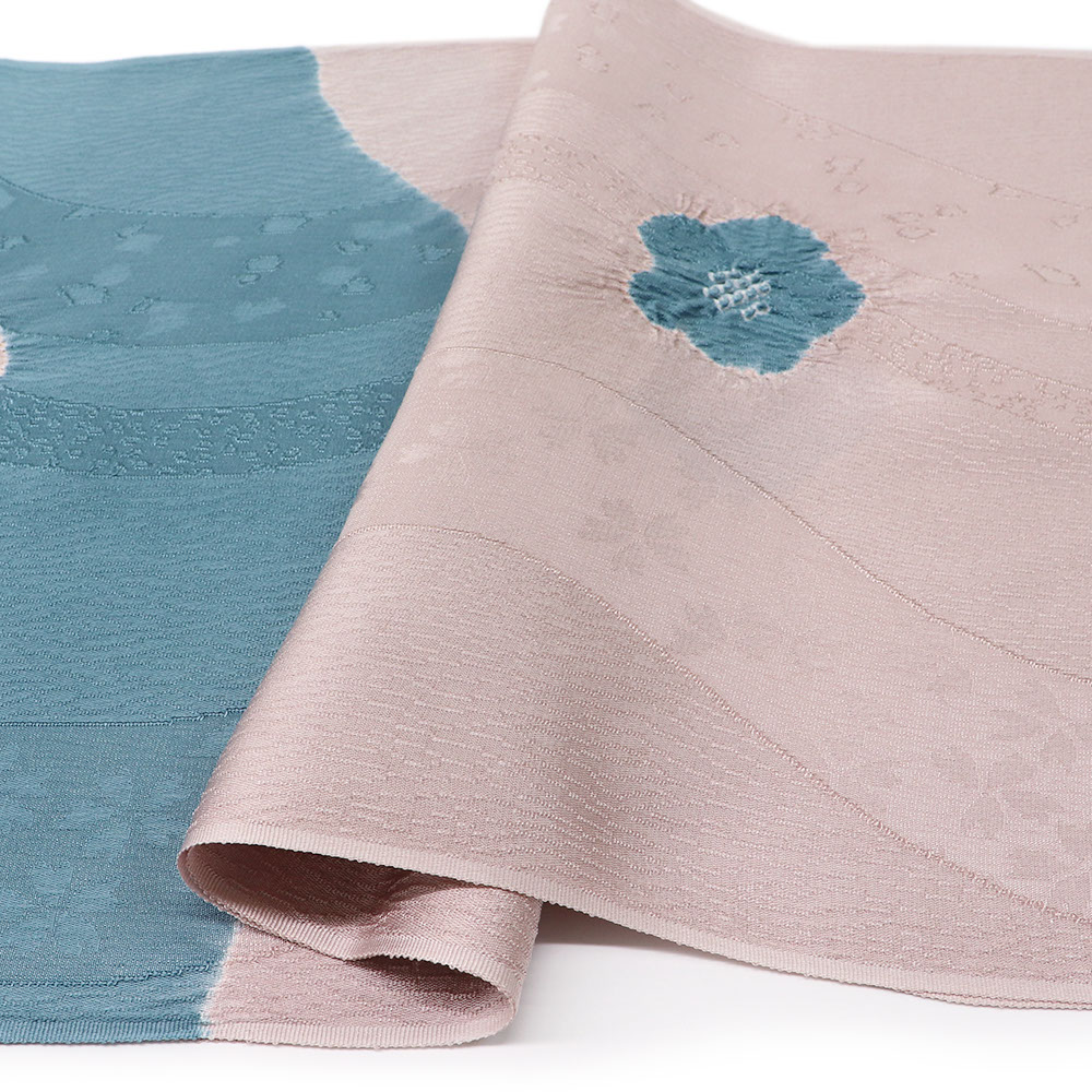 絞り帯揚（2色切り替え/小花）