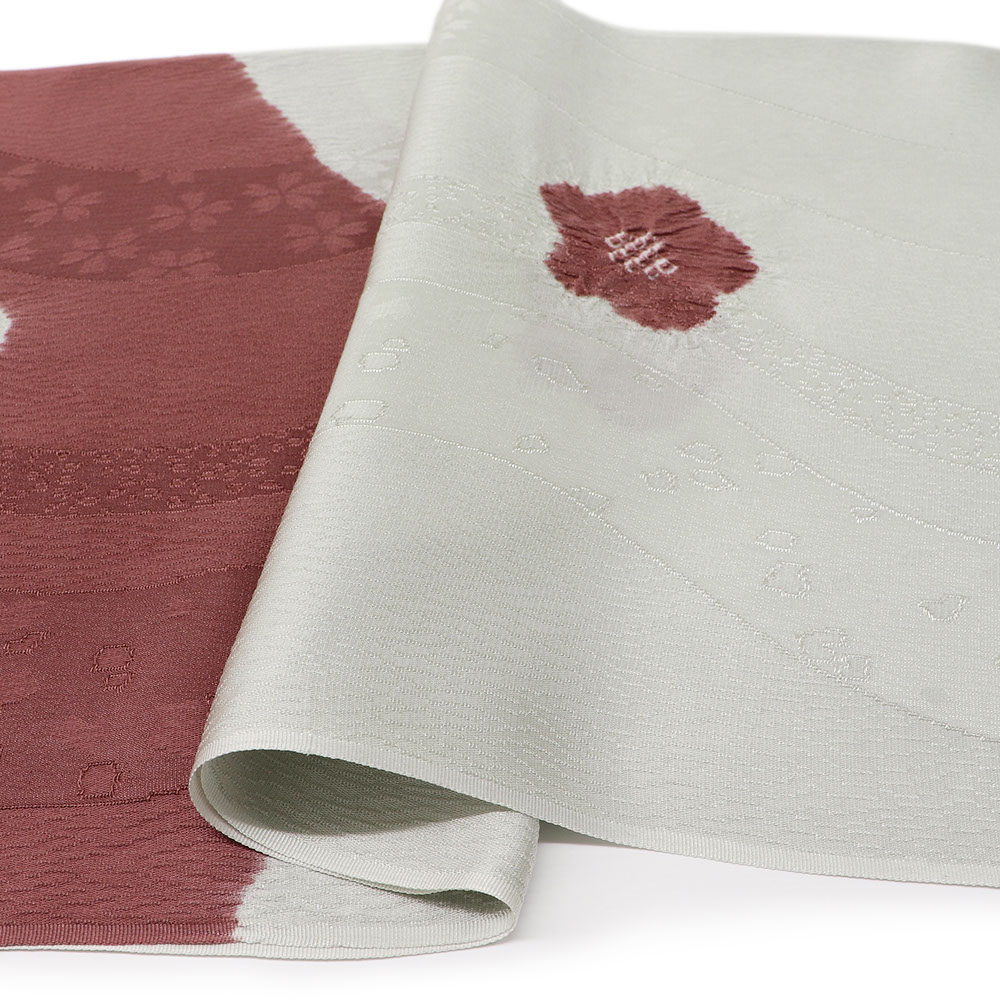 絞り帯揚（2色切り替え/小花）