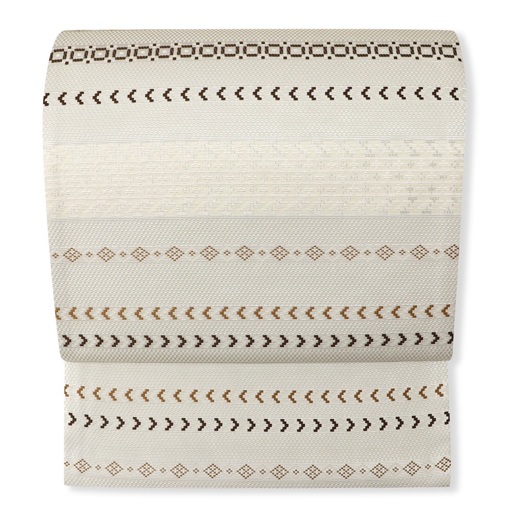 新品 仕立て上がり博多袋帯（幾何横段）【協和織工場】