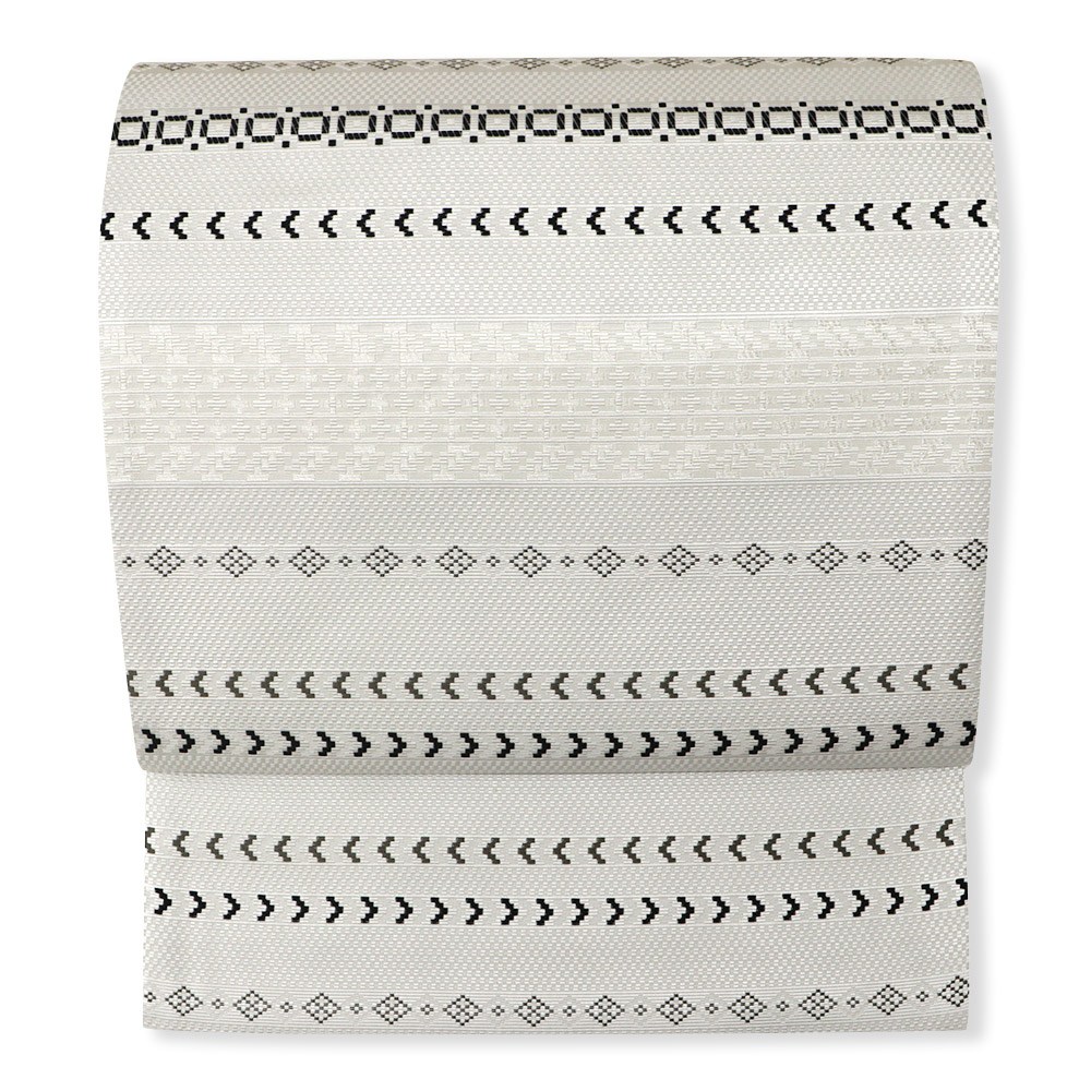 新品 仕立て上がり博多袋帯（幾何横段）【協和織工場】