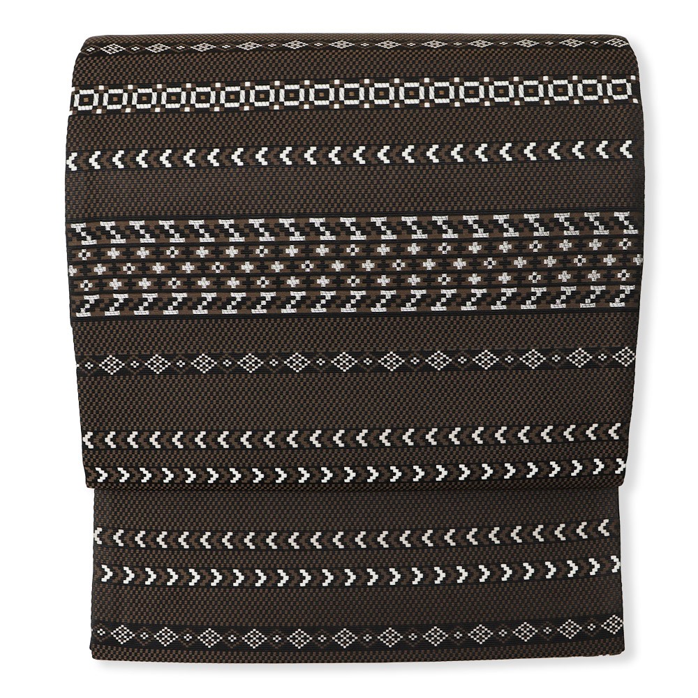 新品 仕立て上がり博多袋帯（幾何横段）【協和織工場】